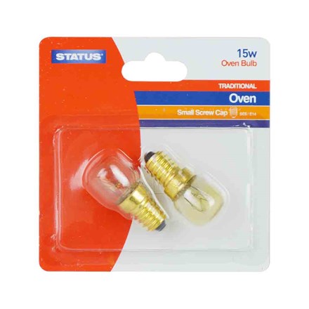 STATUS - SES E14 OVEN BULB 15W - 2 PACK