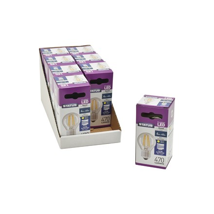 STATUS FILAMENT BULB-E27 ROUND WARM WHITE-4W/40W