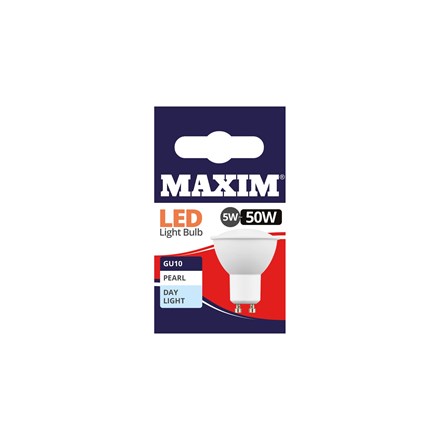 MAXIM LED BULB - GU10 DAY LIGHT - 5W/50W