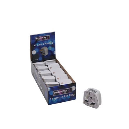 DAEWOO - 3 PIN PLUG 13AMP- WHITE