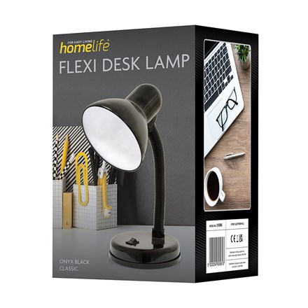 HOMELIFE - 35W FLEXI DESK LAMP - ONYX BLACK