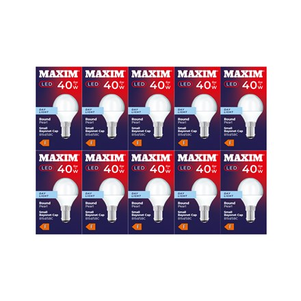 MAXIM LED BULB - ROUND - SBC DAY LIGHT 6W=40W