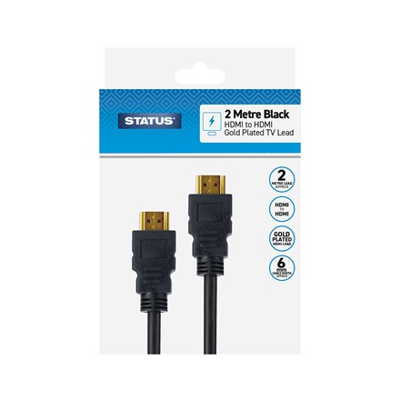 STATUS - HDMI 2M LEAD GOLD PLATED