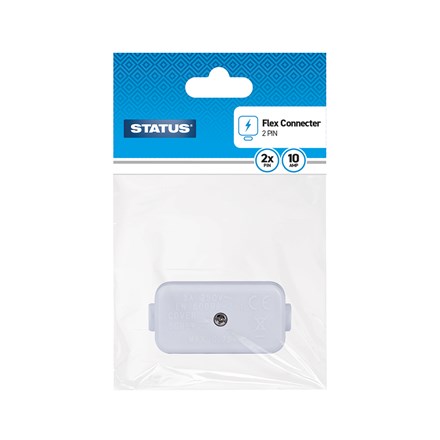 STATUS - 2PIN 13AMP FLEX CONNECTOR WHITE