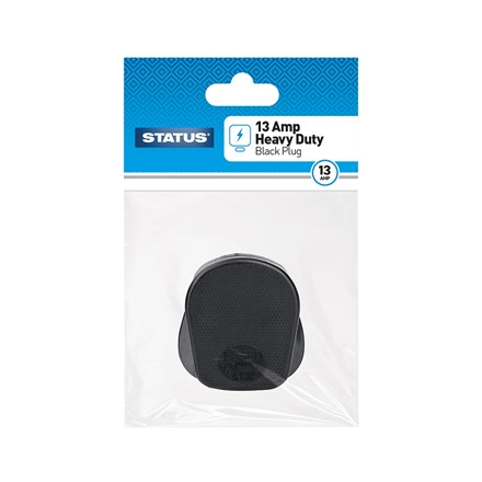 STATUS - 13AMP HEAVY DUTY PLUG - BLACK