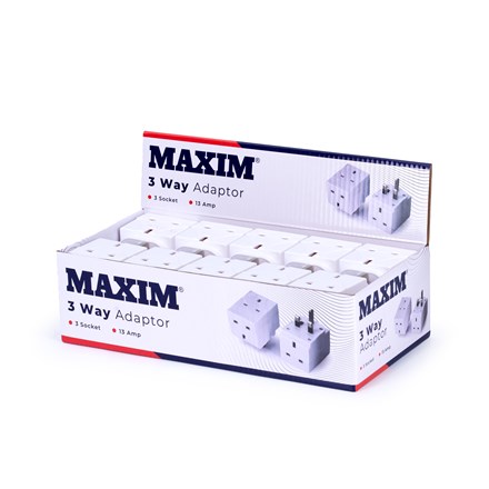 MAXIM - 3 WAY ADAPTOR IN BULK BOX