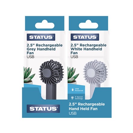 STATUS - 2.5'' MINI RECHARGABLE HAND HELD FAN