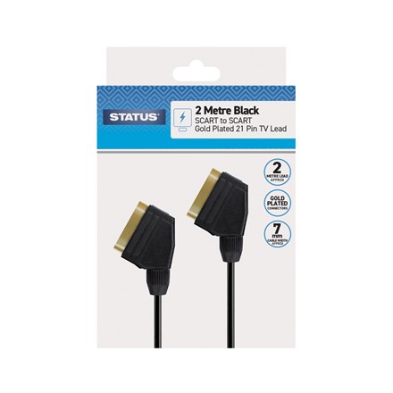 STATUS - SCART LEAD 2M CABLE GOLD