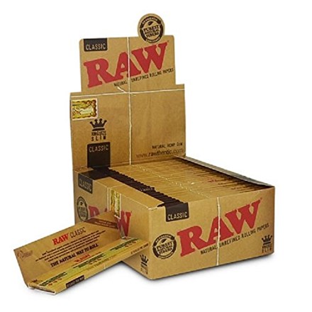 RAW CLASSIC KING SIZE SLIM PAPERS - 50 PACK