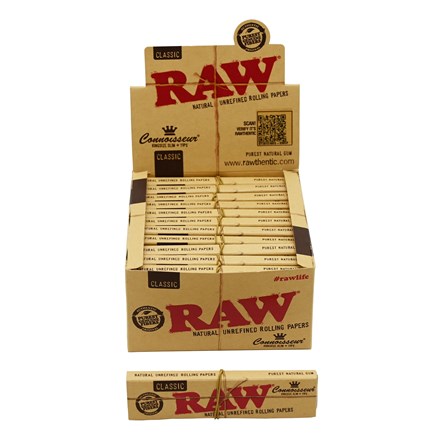 RAW CONNOISSEUR CLASSIC PAPERS + TIPS - 24 PACK