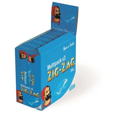 ZIG ZAG KING SIZE BLUE MULTIPACK - 12 X 3 PACK