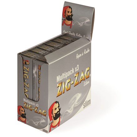 ZIG ZAG KING SIZE SILVER MULTIPACK - 12 PACK X 3