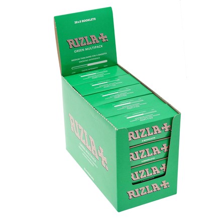 RIZLA MULTIPACK GREEN REGULAR PAPERS - 20 PACK X 5