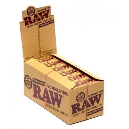 RAW GUMMED TIPS PERFORATED - 24 PACK