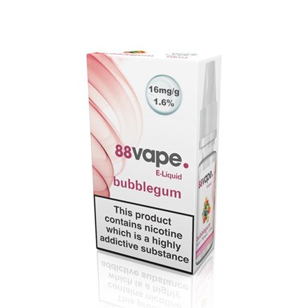 88VAPE E-LIQUID 16MG BUBBLEGUM 10ML
