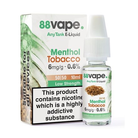 88 VAPE ANYTANK - 6MG MENTHOL TOBACCO 10ML
