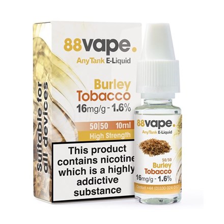 88 VAPE ANYTANK - 16MG BURLEY TOBACCO 10ML