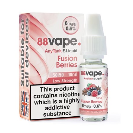 88 VAPE ANYTANK - 6MG FUSION BERRIES 10ML
