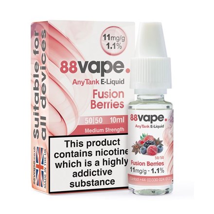 88 VAPE ANYTANK - 11MG FUSION BERRIES 10ML