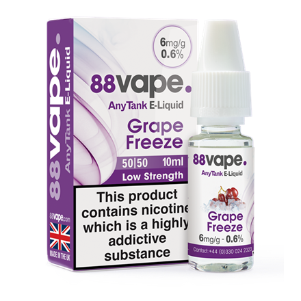 88 VAPE ANYTANK - 6MG GRAPE FREEZE - 10ML