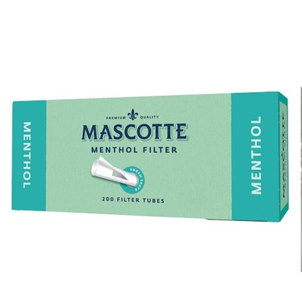 MASCOTTE - MENTHOL FILTER TUBES - 5 X 200