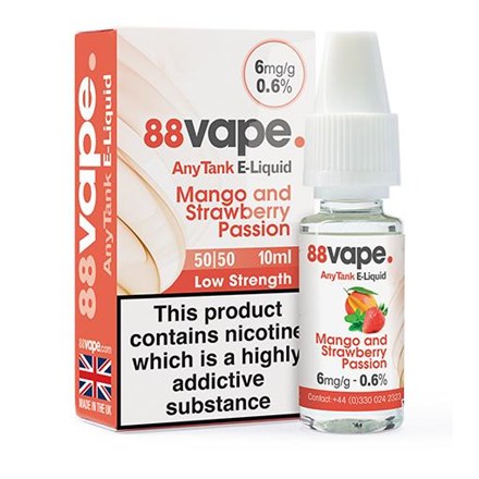 88 VAPE ANYTANK - 6MG MANGO & STRAWBERRY - 10ML