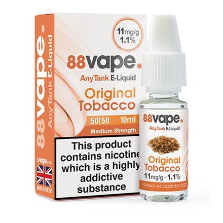 88 VAPE ANYTANK - 6MG ORIGINAL TOBACCO - 10ML