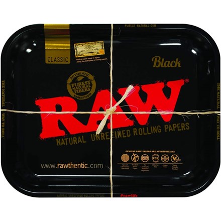 RAW - BLACK ROLLING TRAY - LARGE