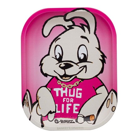 G-ROLLZ - THUG FOR LIFE PINK SMALL TRAY 14 X 18CM
