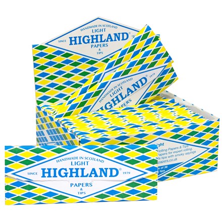 HIGHLAND  LIGHT KING SIZE PAPERS - 24 PACK