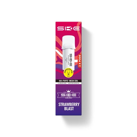 SKE CRYSTAL 600 PUFF POD 2 PACK - STRAWBERRY BLAST
