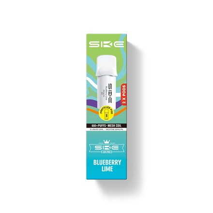 SKE CRYSTAL 600 PUFF POD 2 PACK - BLUEBBERY LIME