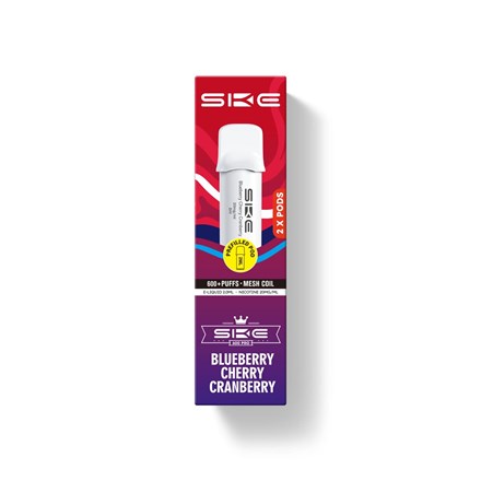 SKE CRYSTAL 600 PUFF POD 2PK - BLUEBR CHERRY CRNBR