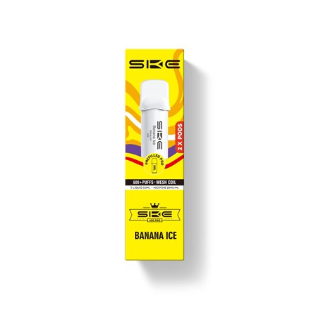 SKE CRYSTAL 600 PUFF POD 2 PACK - BANANA ICE