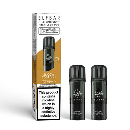 ELFBAR 600 PODS - SNOOW TOBACCO - 2 PK