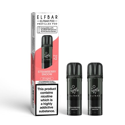 ELFBAR 600 PODS - STRAWBERRY SNOOW - 2 PK