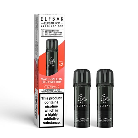 ELFBAR 600 PODS - WATERMELON STRAWBERRY - 2 PK