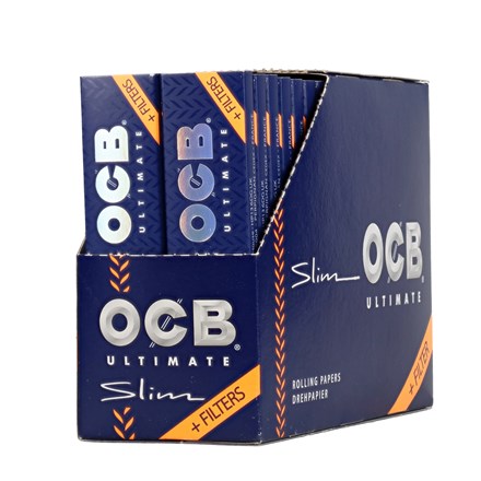 OCB ULTIMATE ROLLING SLIM PAPERS + TIPS - 32 PACK