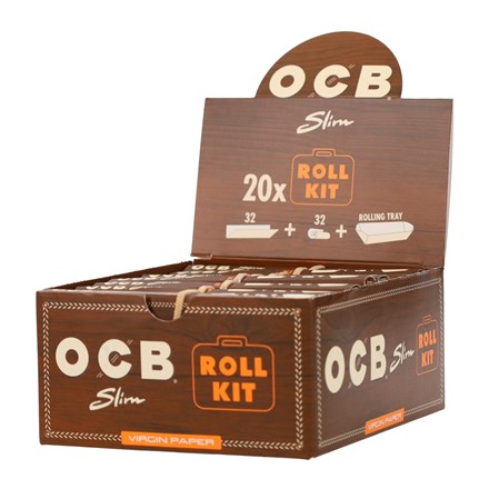 OCB - VIRGIN SLIM PAPER ROLL KIT - 20 PACK