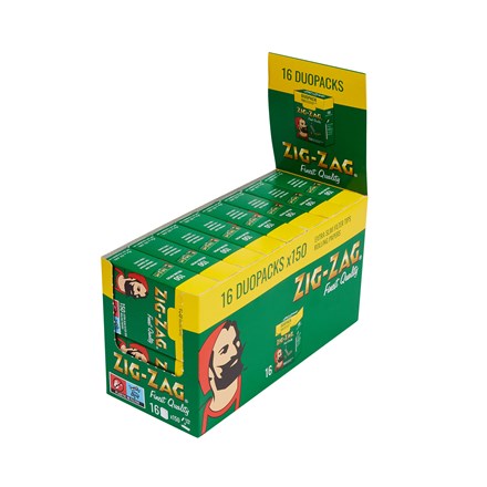 ZIG ZAG DUO PACK 150 EXTRA SLIM ROLLING PAPERS & FILTER TIPS - 16 PACK