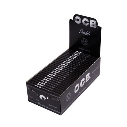 OCB PREMIUM BLACK DOUBLE ROLLING PAPERS - 25 PACK