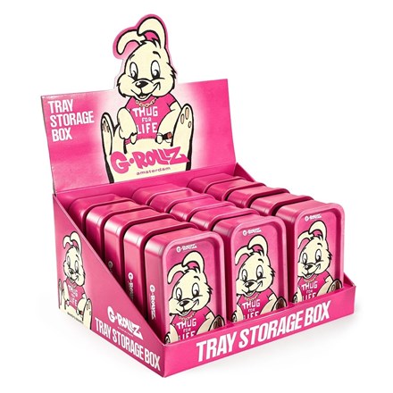 G-ROLLZ - THUG PIN MINI STORAGE TIN BOX WITH TRAY LID 12.3 X 7 X 3.2cm