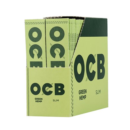 OCB GREEN HEMP KING SIZE + SLIM TIPS - 32 PACK