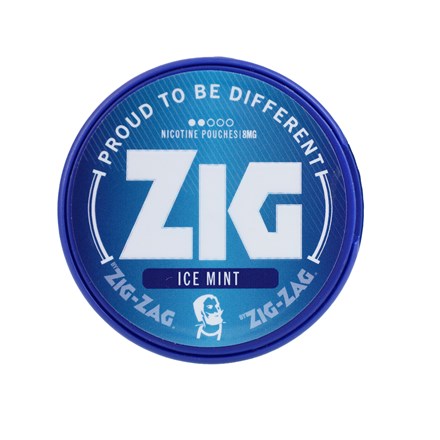 ZIG NICOTINE POUCH ICE MINT 8MG 20S - 5 PACK