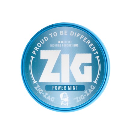 ZIG NICOTINE POUCH POWER MINT 8MG 20S - 5 PACK