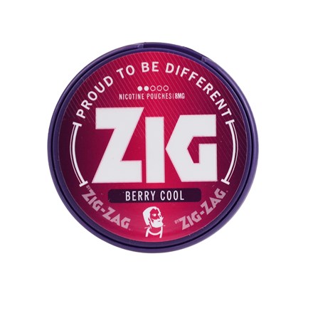 ZIG NICOTINE POUCH BERRY COOL 8MG 20S - 5 PACK