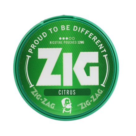 ZIG NICOTINE POUCH CITRUS 12MG 20S - 5 PACK