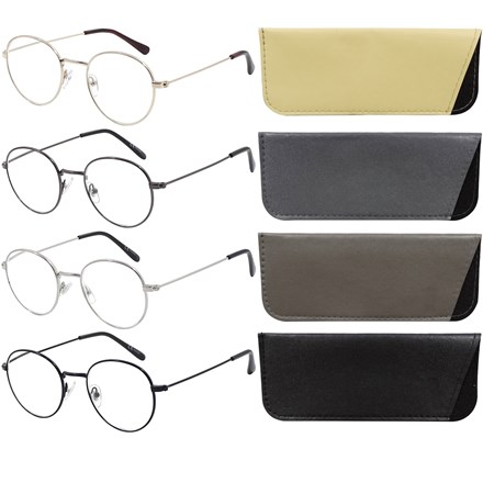 SUPERLENS - METAL READING GLASSES +2.50 -4 ASSTD