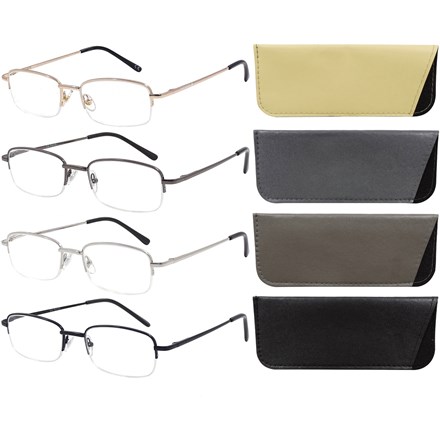 SUPERLENS- HALF RIM READING GLASSES +2.50 -4 ASSTD