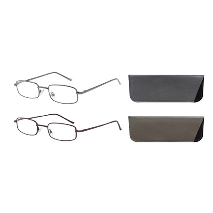 SUPERLENS- METAL READING GLASSES +3.50 -2 ASSTD